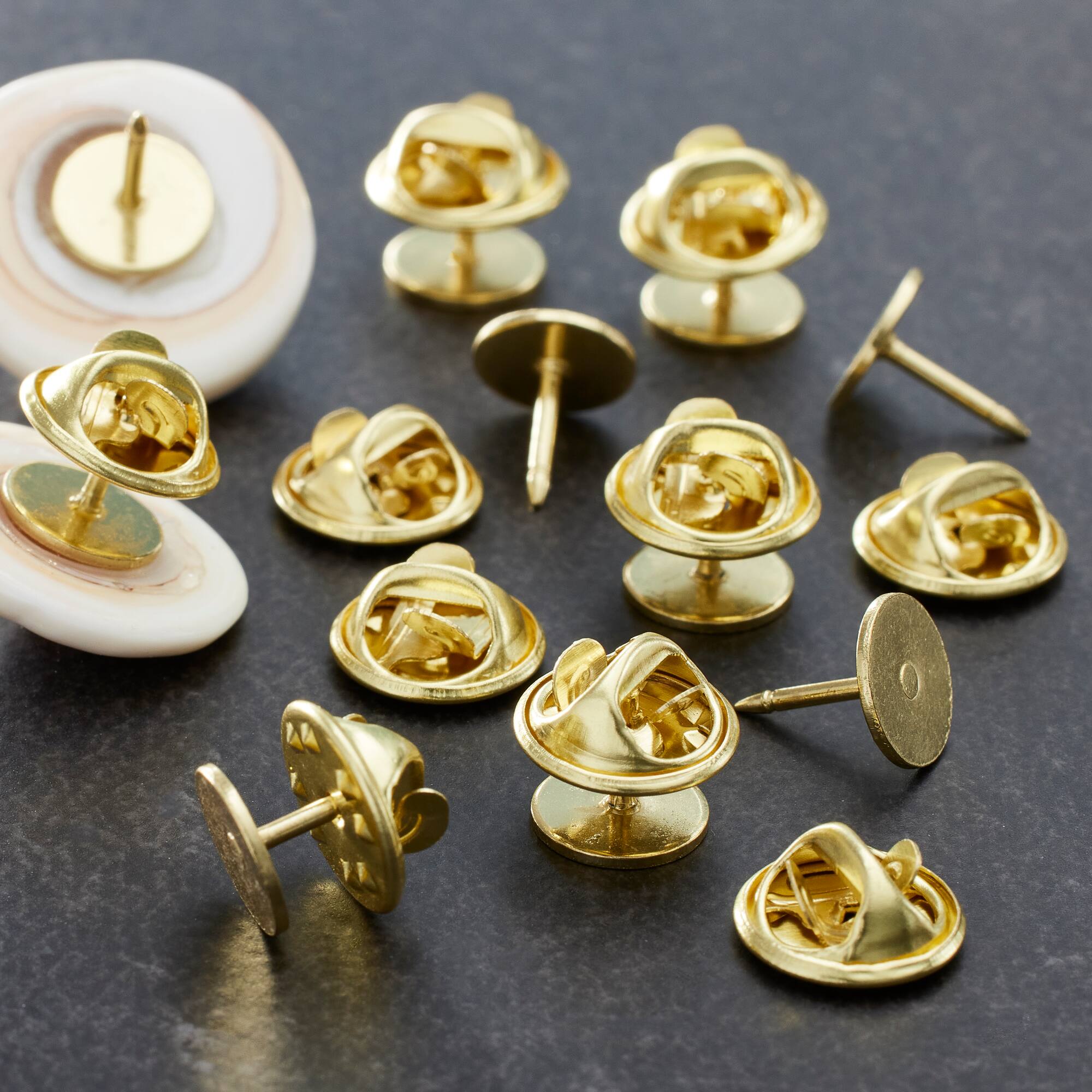 24 Packs: 10 ct. (240 total) Brass Pins with Clutch Backs by Bead Landing™